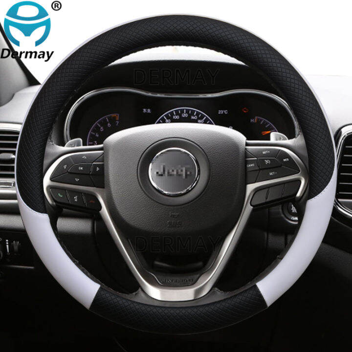 Dermay Nd Leather Car Steering Wheel Cover For Jeep Grand Cherokee