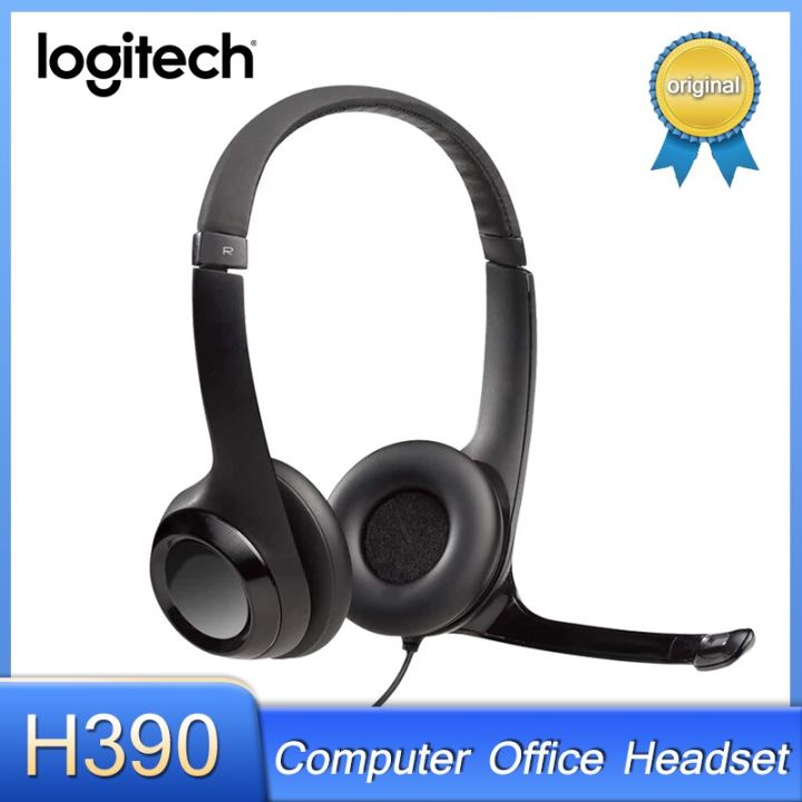 Logitech H Usb Wired Headset Stereo Headphones With Noise Cancelling Microphone For Pc Mac