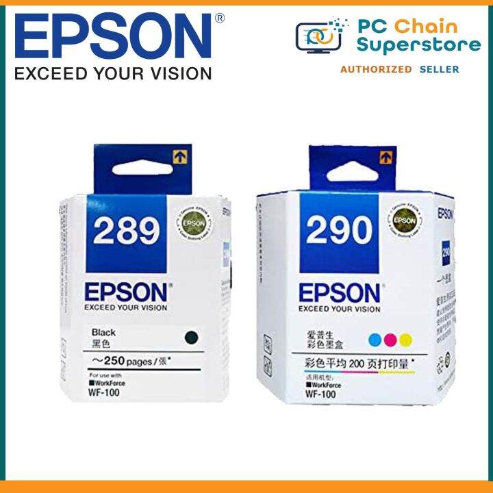 Epson T Black T Tri Color Ink Cartridge For Epson Wf