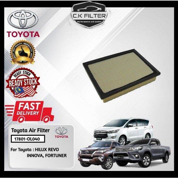 TOYOTA HILUX REVO INNOVA FORTUNER AIR FILTER 17801 OL040 Lazada