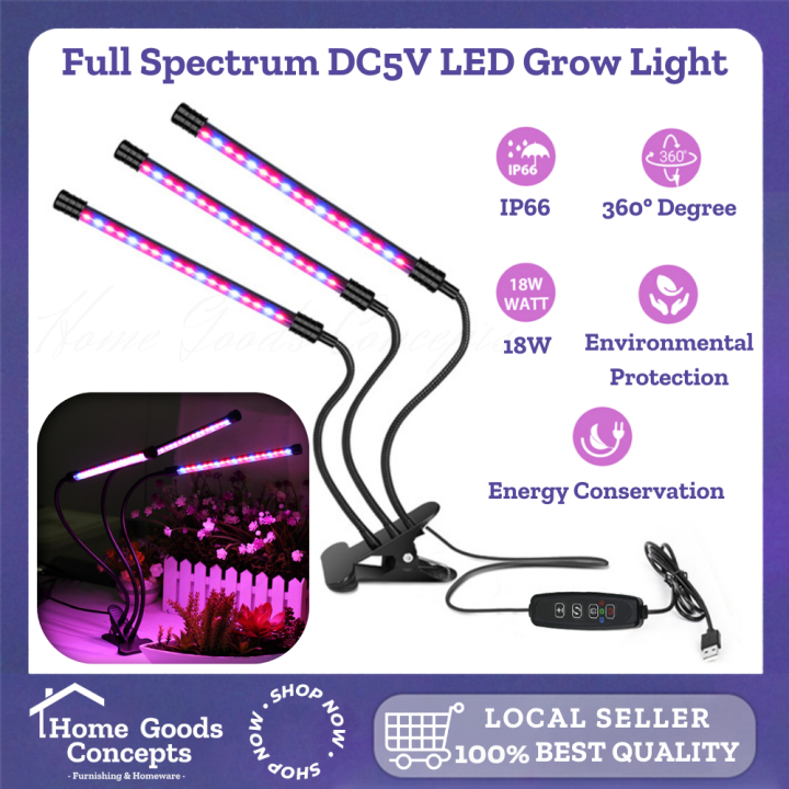 Ready Stocks LED Grow Light USB Phyto Lamp Full Spectrum Fitolampy