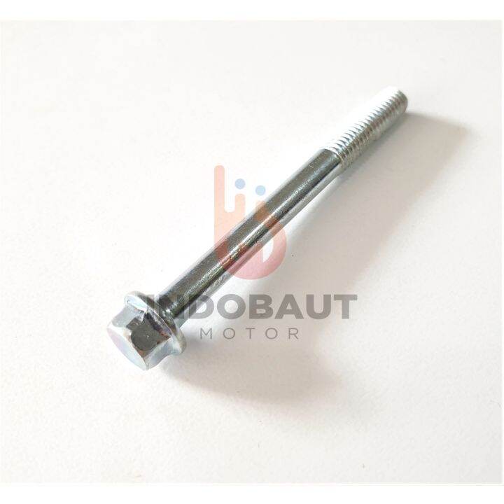 Baut Blok Mesin Flange Bolt 6x60 Kunci 8 Putih Lazada Indonesia