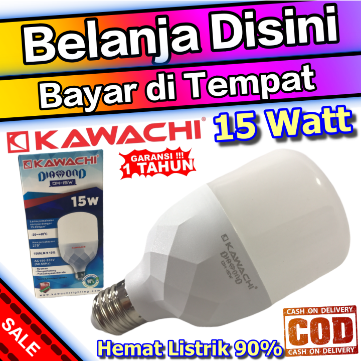 Bayar Di Tempat Kawachi Diamond Bola Lampu Led Dm W Daya Watt