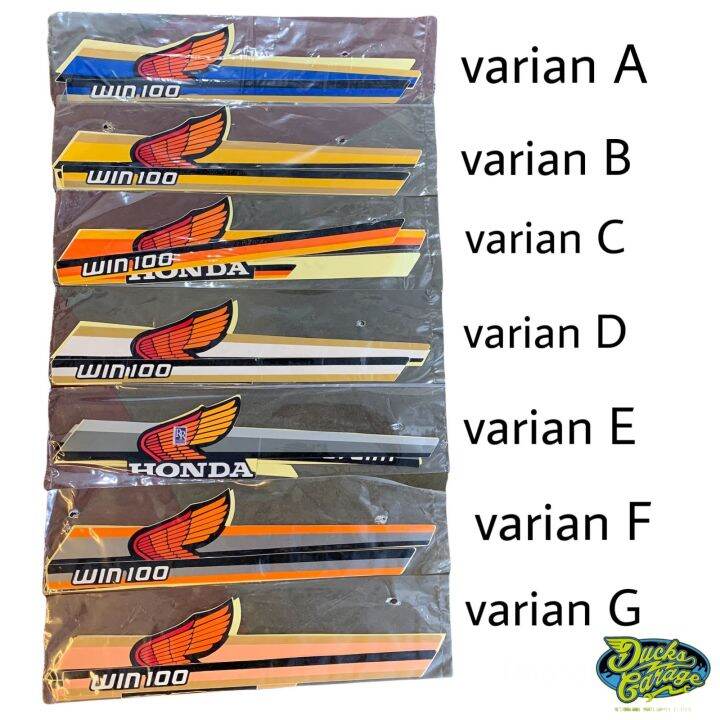 Striping Sticker Stiker List Body Honda Win 100 Custom Lazada Indonesia