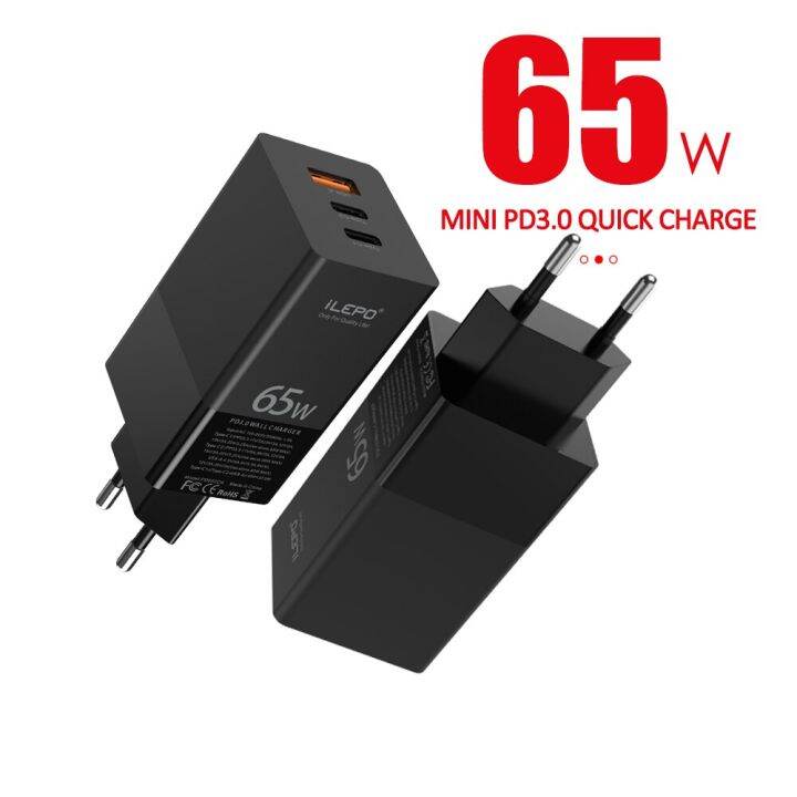 GAN 65W USB C Fast Charger Quick Charge QC4 0 PD3 0 PD USB C Type C