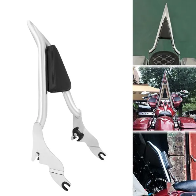 Motocicleta Destac Vel Passageiro Traseiro Encosto Sissy Bar Preto Para