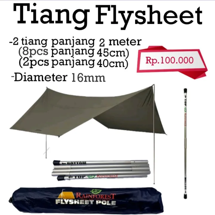 Tiang Flysheet Tenda Bendera Camping Alumunium Lazada Indonesia