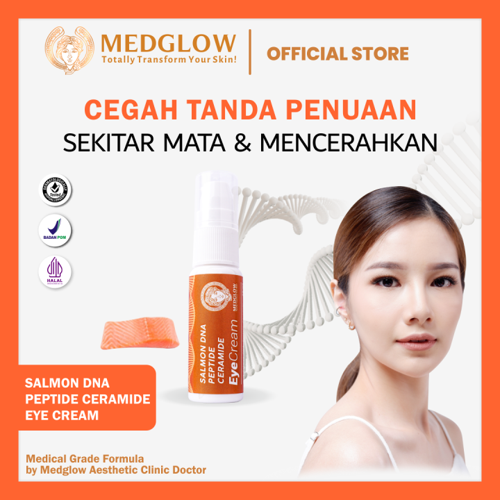 Medglow Clinic Krim Mata Salmon Dna Peptide Ceramide Eye Cream Lazada