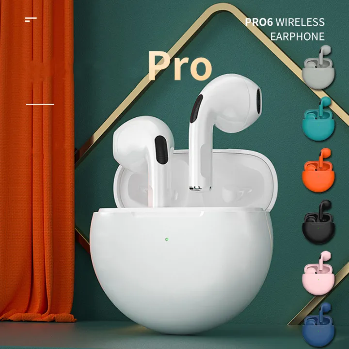 NEW Pro6 TWS Wireless Headphones Bluetooth Earphones Touch Control 9D