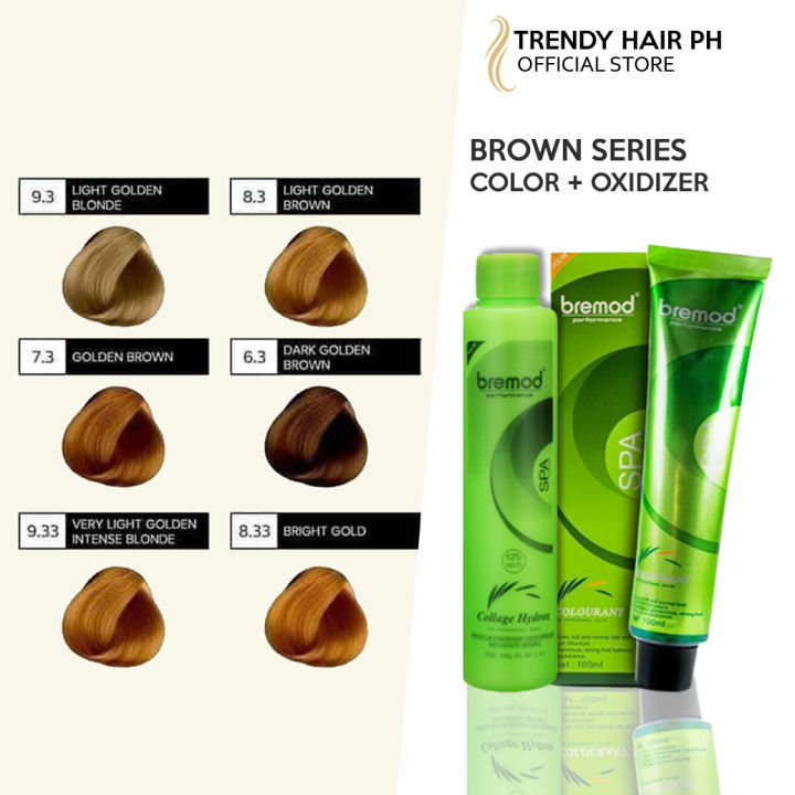 Original Bremod Hair Color BROWN SERIES With Oxidizer Lazada PH