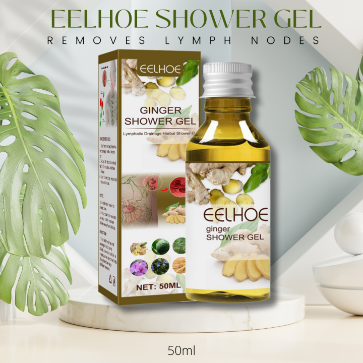 Eelhoe Ginger Shower Gel Lymphatic Drainage Herbal Shower Gel Ginger