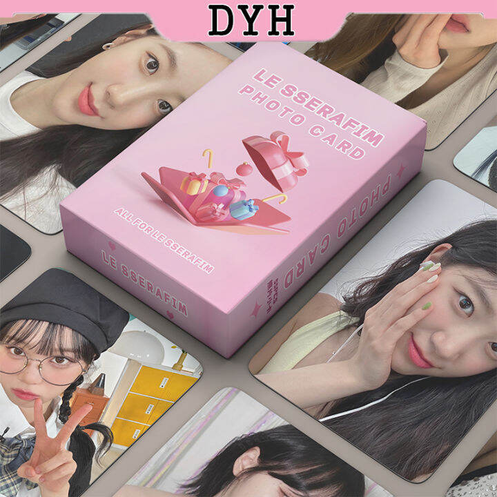 Dyh Pcs Box Le Sserafim Laser Card Photocards Lomo Card Album Kpop