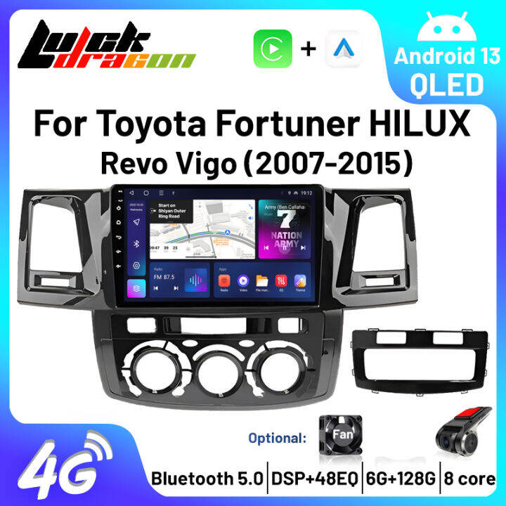 Luckdragon Din Android Carplay Car Radio For Toyota Fortuner Hilux