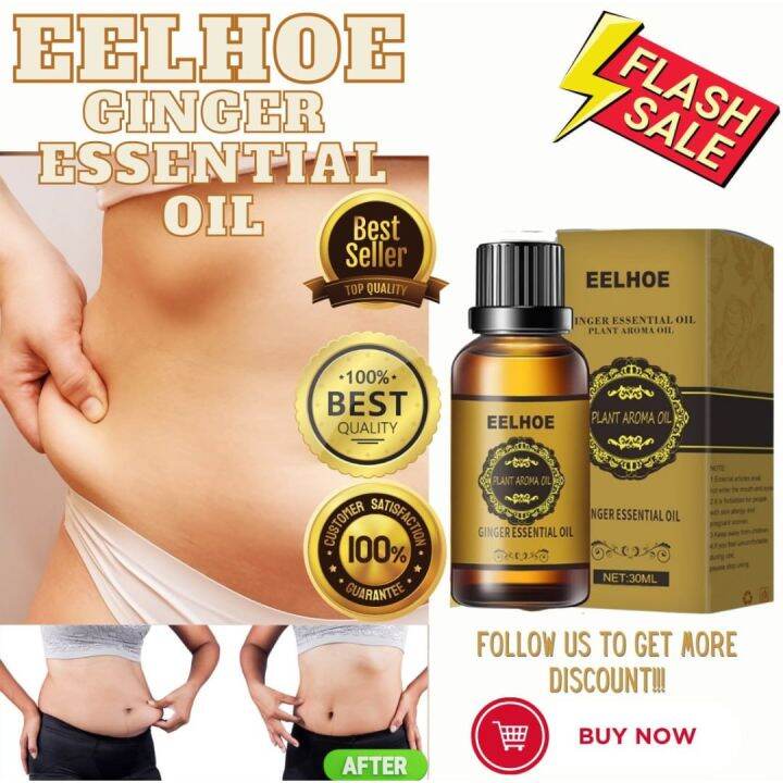 Eelhoe Ginger Essential Oil Firming Slimming Big Belly Massage Shaping