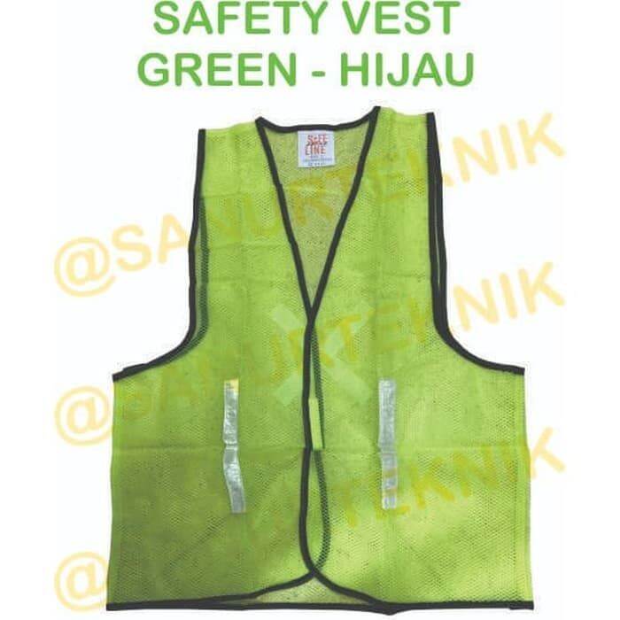 Rompi Jaring Hijau Rompi Safety Rompi Proyek Safety Vest Green