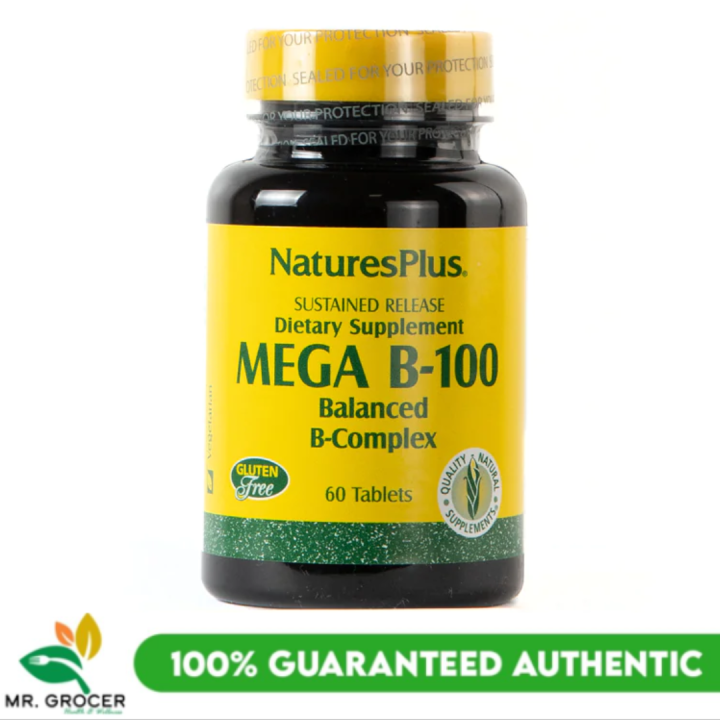 Nature S Plus Mega B 100 Sustained Release B Complex 60 Tablets Lazada PH