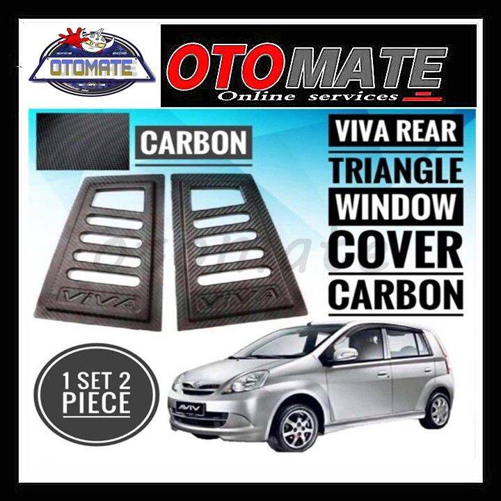 Perodua Viva D Carbon Triangle Mirror Rear Side Window Cover Pcs Lazada