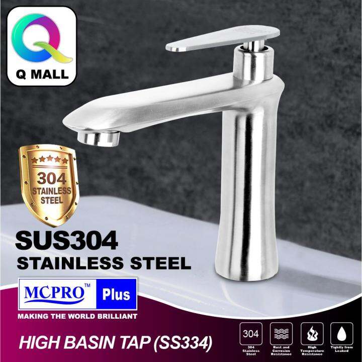 MCPRO PLUS SUS304 STAINLESS STEEL BATHROOM Faucet PILLAR SINK BASIN