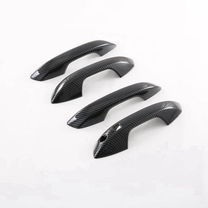 Carbon Fiber Outer Door Handle Cover Trim For Byd Atto Yuan Plus