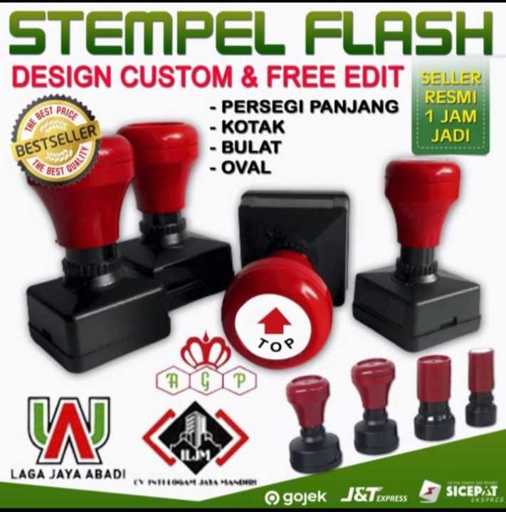 Cod Stempel Flash Otomatis Praktis Dibawa Tanpa Bantalan Stempel Toko