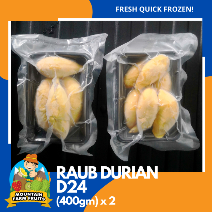 Raub Durian D24 400gm X 2 Fresh Quick Frozen Pulp Durian Seafood