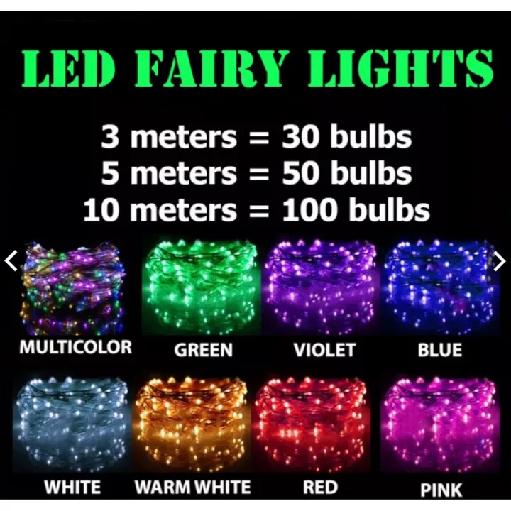 Glowtech Led Fairy String Lights Wire Meters Or Meters Battery