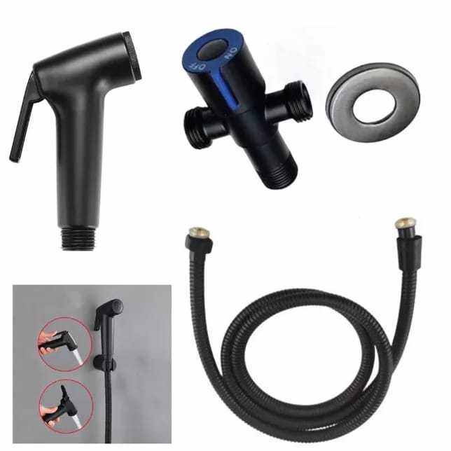 Jet Shower Minimalis Set Kran T Bidet Kamar Mandi Hitam Kran Jet