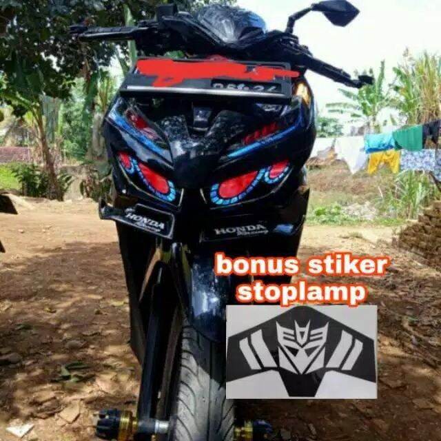 STIKER STIKER MATA ALIS VARIASI LAMPU MOTOR HONDA VARIO TERBARU 125 150