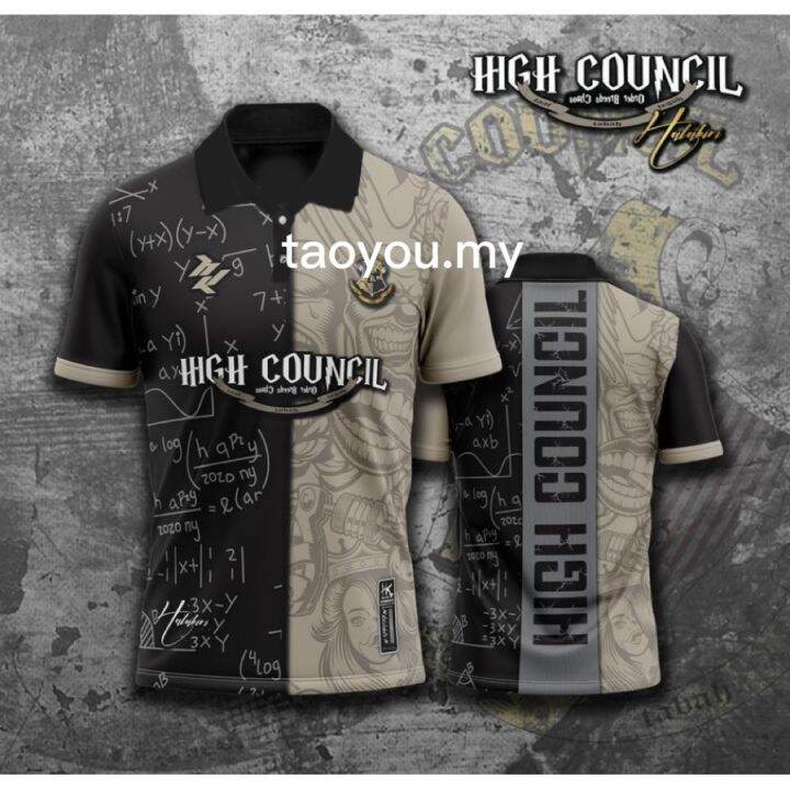 RETRO COLLAR VIRAL HIGH COUNCIL HC BLACK VOLUME 1 READY STOCK Baju