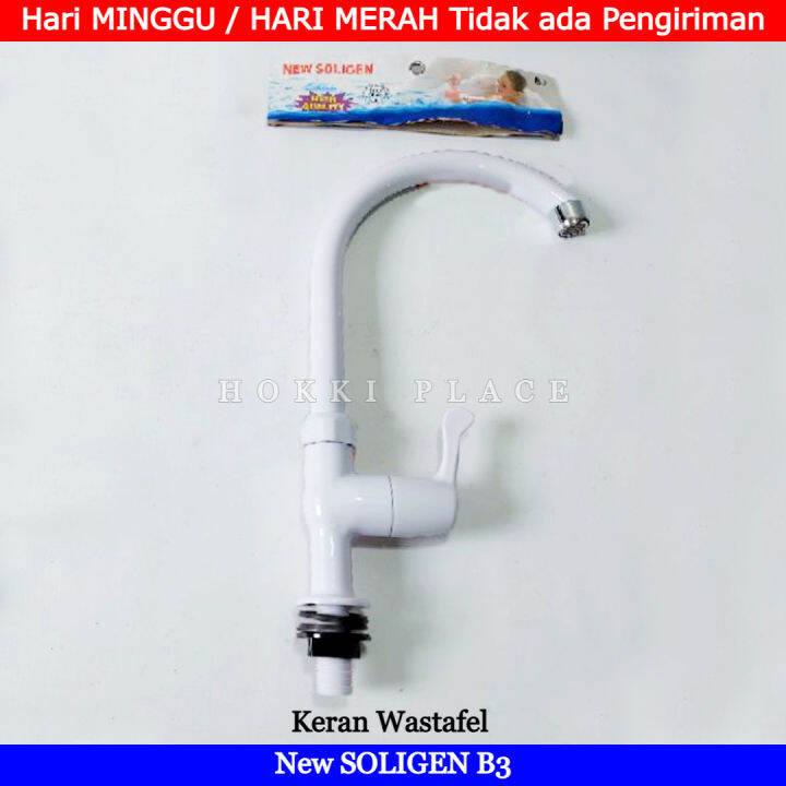 Keran Air Leher Angsa PVC New SOLIGEN B3 1 2 KERAN BAK CUCI PIRING