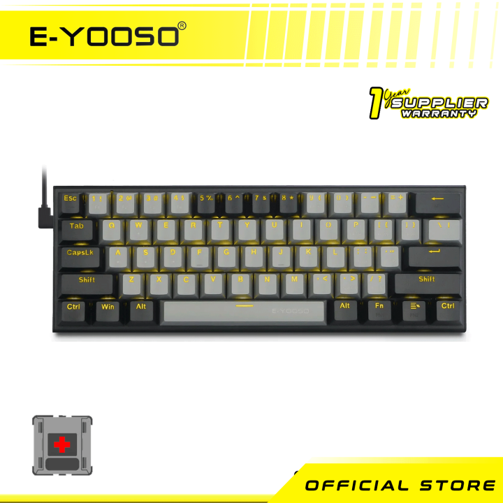 E Yooso Z Monochrome Yellow Light Keys Hot Swappable Mechanical