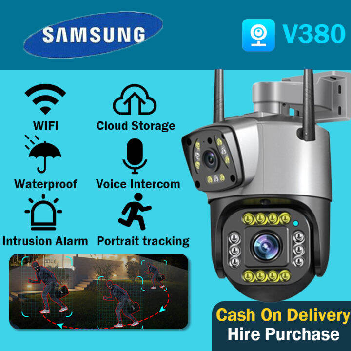 V Pro Outdoor Dual Cctv Camera Wifi Connect To Cellphone With Voice