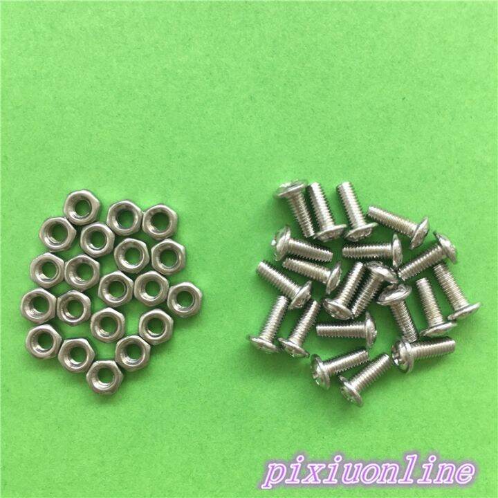 20sets Pack J621Y M3x8 Nut And Bolts Set Stainless Steel Screw Nut High