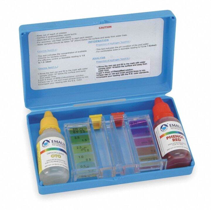 Emaux Alat Dual Test Kit Swimming Pool PH Test Kit Kolam Renang CE029