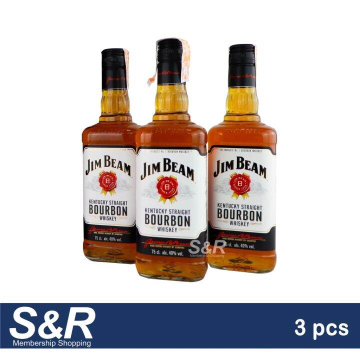 Jim Beam White Kentucky Straight Bourbon Whiskey 1 Set Lazada PH