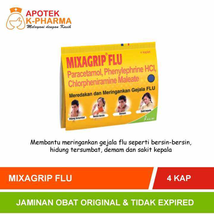 Mixagrip Flu Strip Isi 4 Tablet Original Kalbe Lazada Indonesia