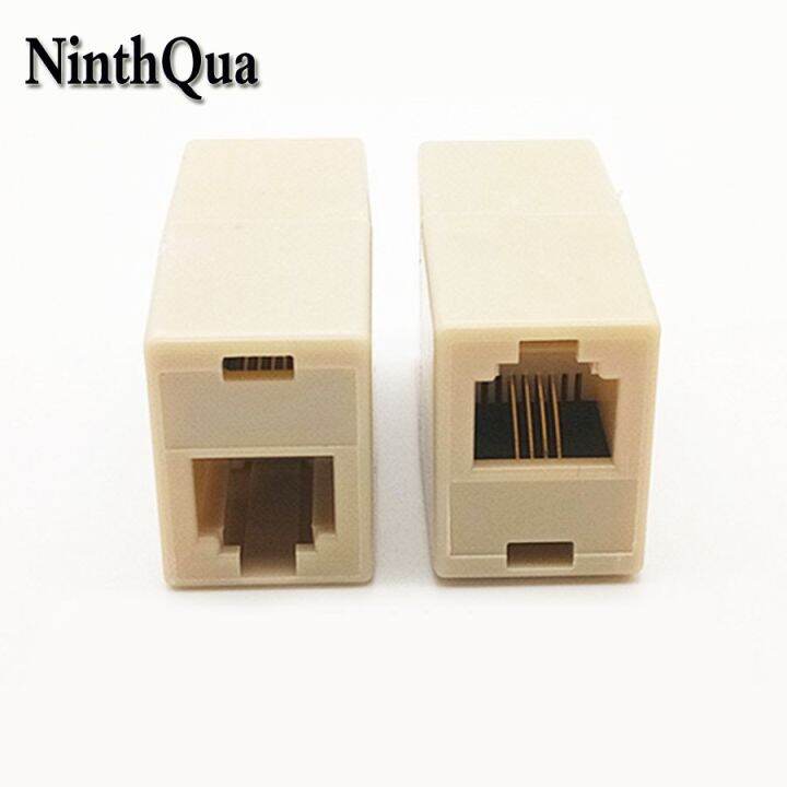 Pcs Rj P C Double Ports Female Plug Telephone Connector Line