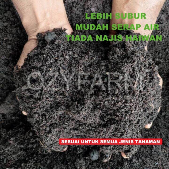 Tanah Hitam 15KG Sawit Tanah Subur Organik Lazada