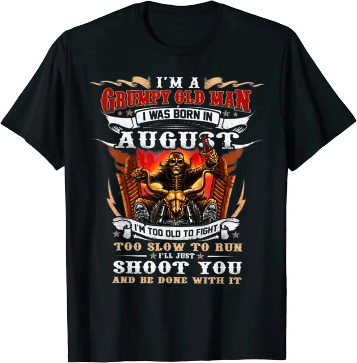 Skull Biker I M A Grumpy Old Man I Was Born In May T Shirt Lazada Ph