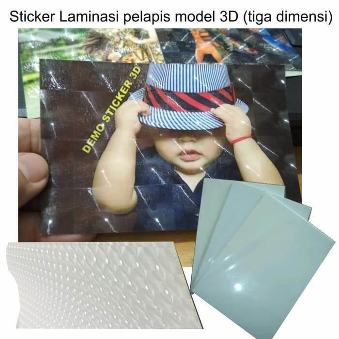 Stiker Laminasi Pelapis Kertas Foto Tahan Air Motif D Tiga Dimensi