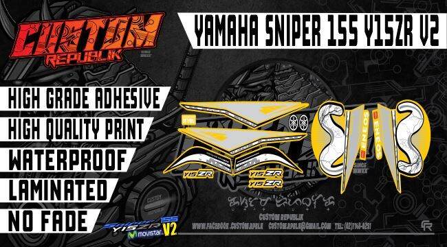 Yamaha Sniper 155 Y15ZR V2 Movistar Decals Set Lazada PH