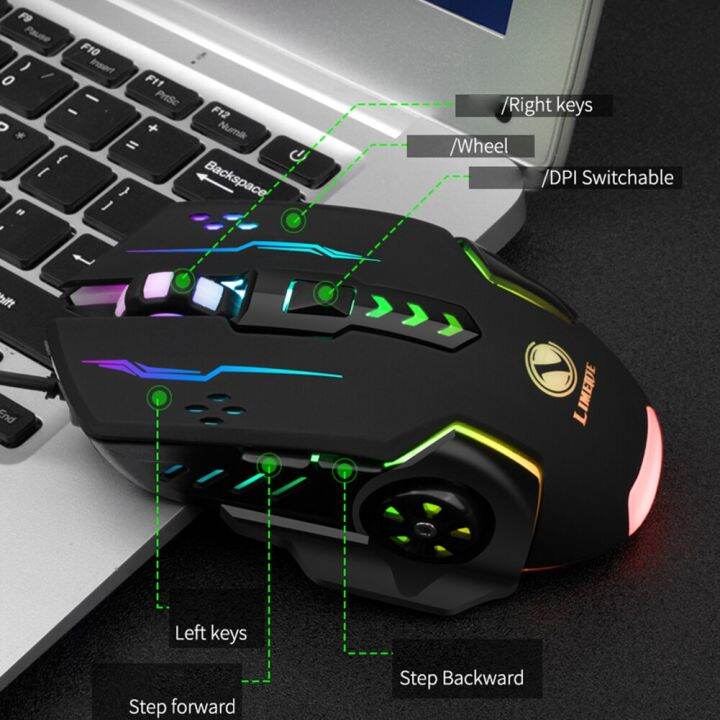 Gaming Mouse Wired Mouse 6D 4Speed DPI RGB Gaming Mouse For Computer