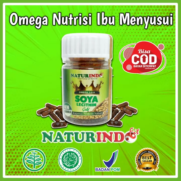 Omega Soya Lechithin Kapsul Sari Kedelai Tanpa Zat Purin Nutrisi