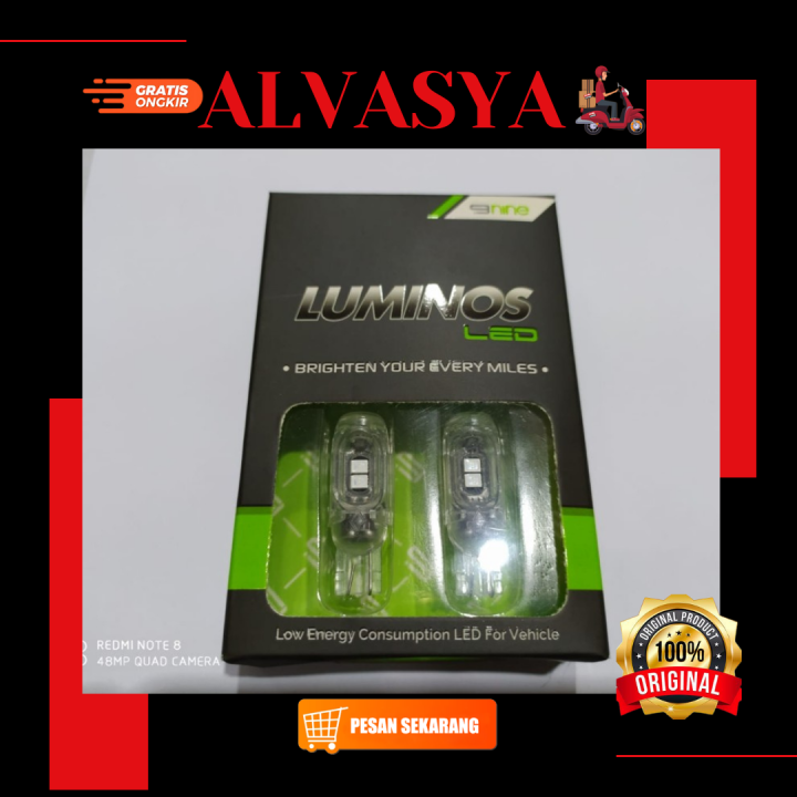 Lampu LED Plat Nomer Luminos LED T10 Original Lampu LED NMAX AEROX XMAX