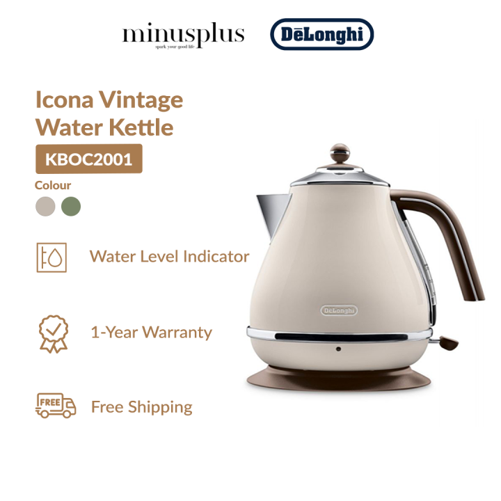 DeLonghi 1 7L Icona Vintage Electric Kettle Water Level Indicator