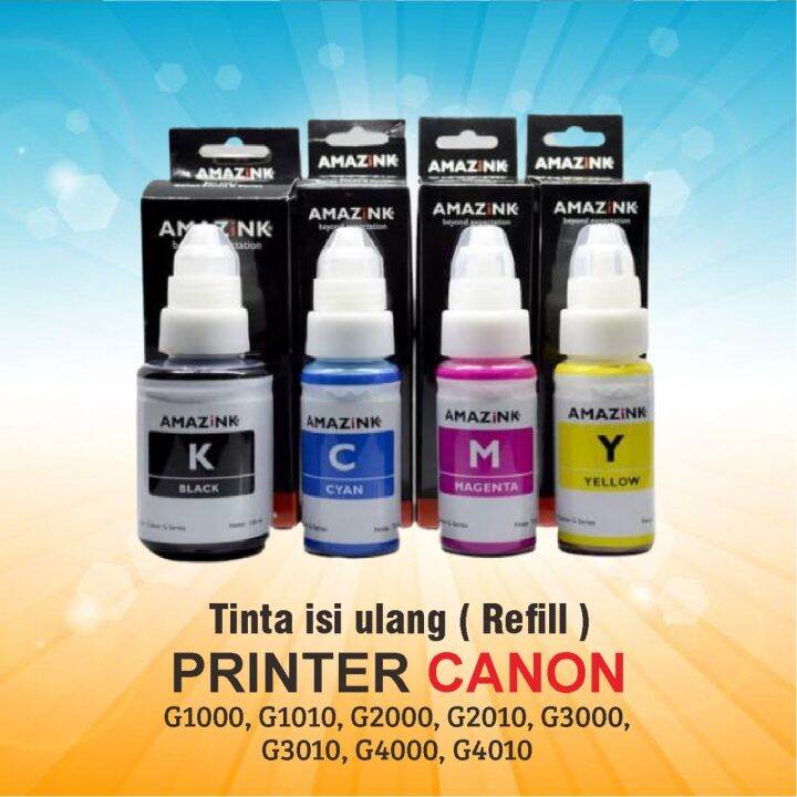 Set Tinta Isi Ulang Refill Printer Warna Cmyk Untuk Printer Canon