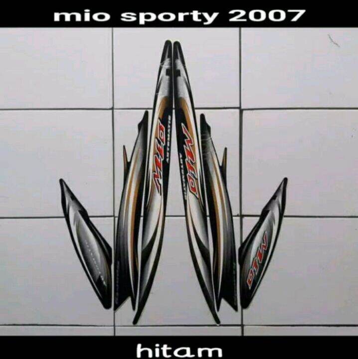 Stiker Striping Lis Body Yamaha Mio Sporty Tahun Warna Hitam