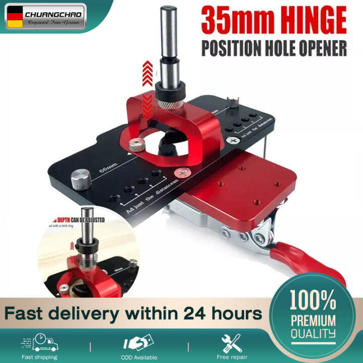 35mm Hinge Boring Jig Woodworking Hole Drilling Guide Locator With