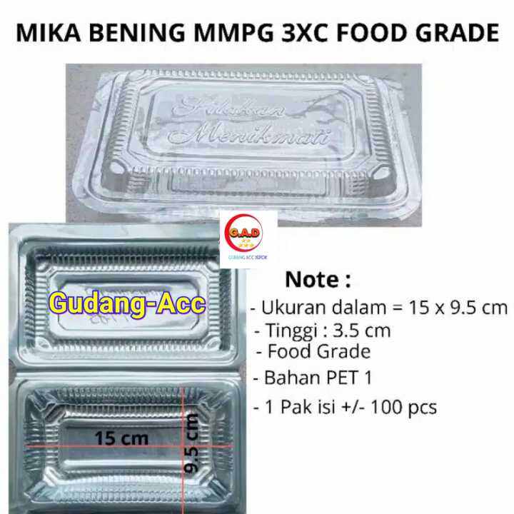 Mika Plastik Bening Isi Pcs Kue Pudding Makanan Food Grade Ukuran A