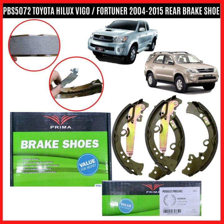 Pbs Toyota Hilux Vigo Fortuner Rear Brake Shoe Original